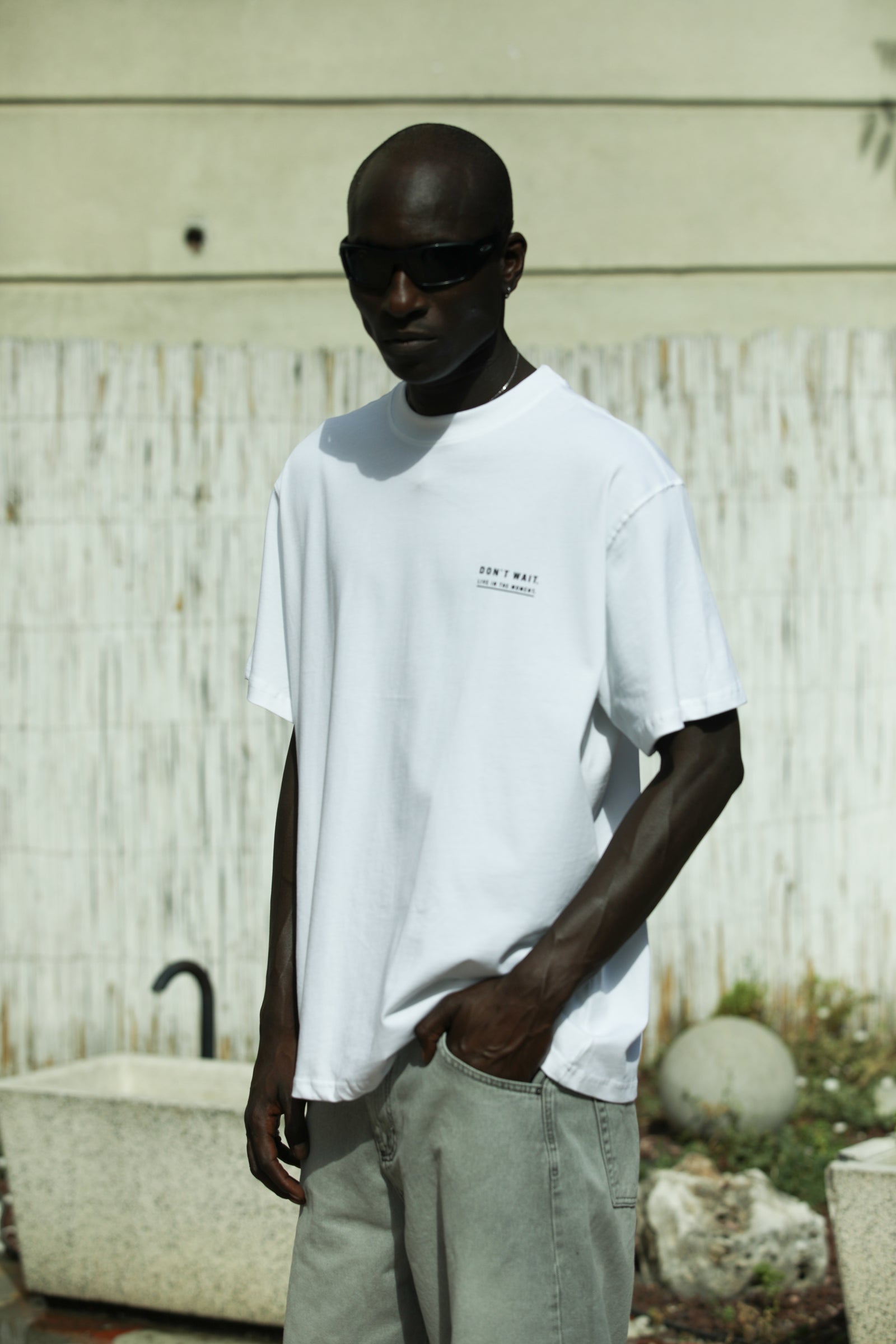 'Life In The Moment' Baskı Detaylı T-Shirt
