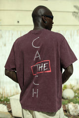 'The Catch' Yıkamalı Oversize T-Shirt