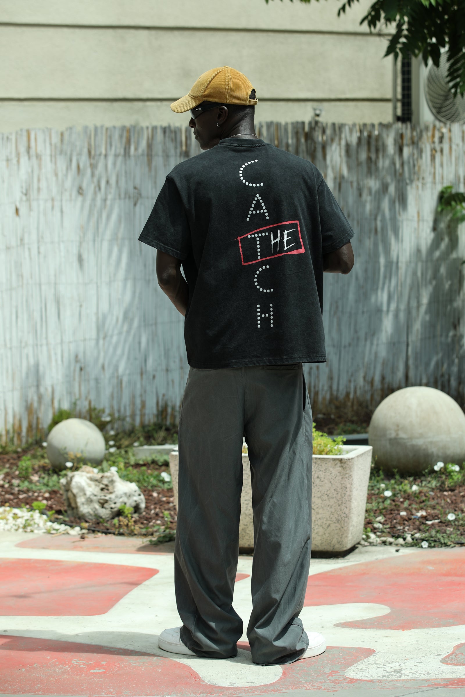 'The Catch' Yıkamalı Oversize T-Shirt