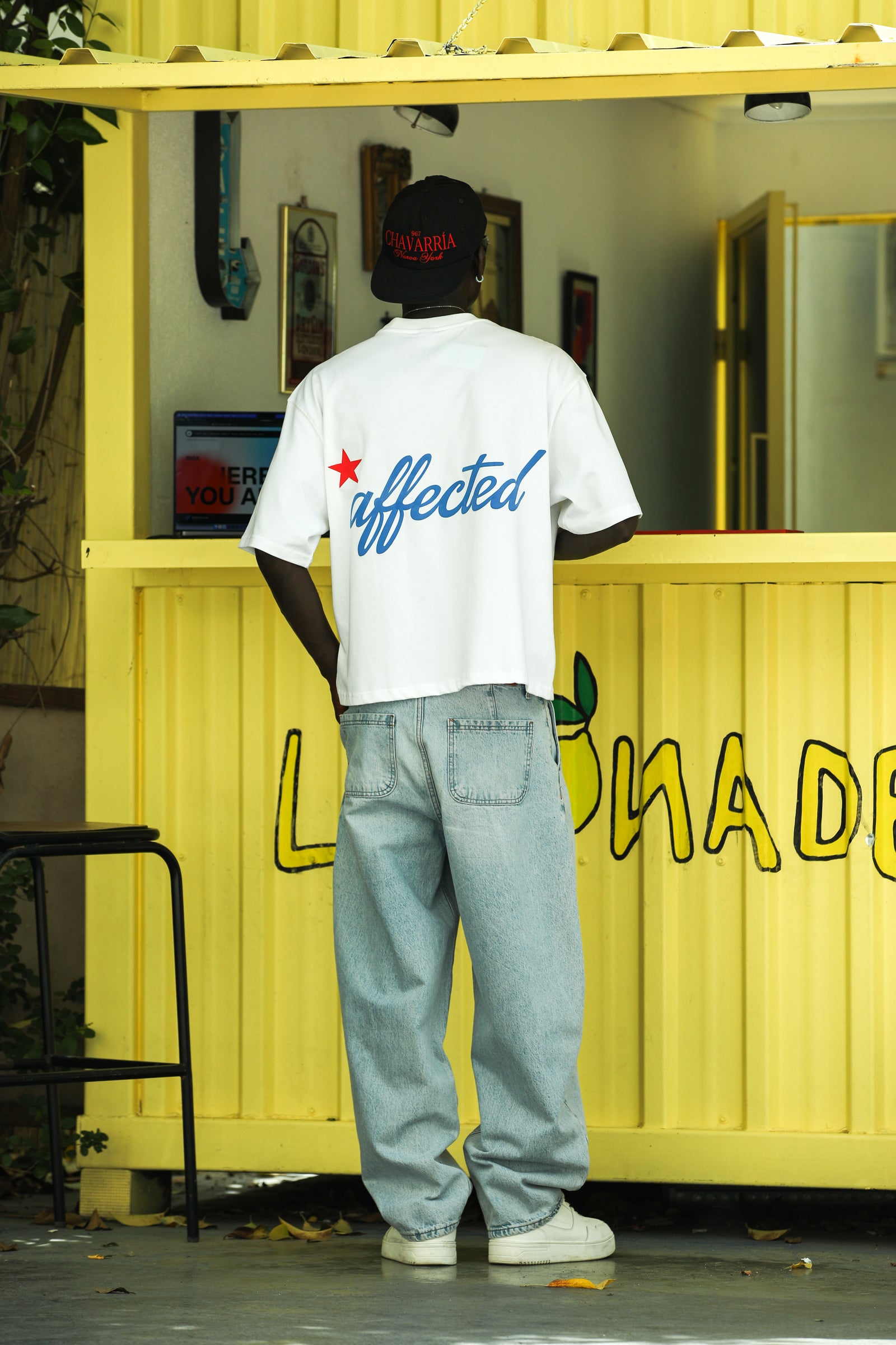 'Affected' Kabartma Baskılı Boxy T-Shirt