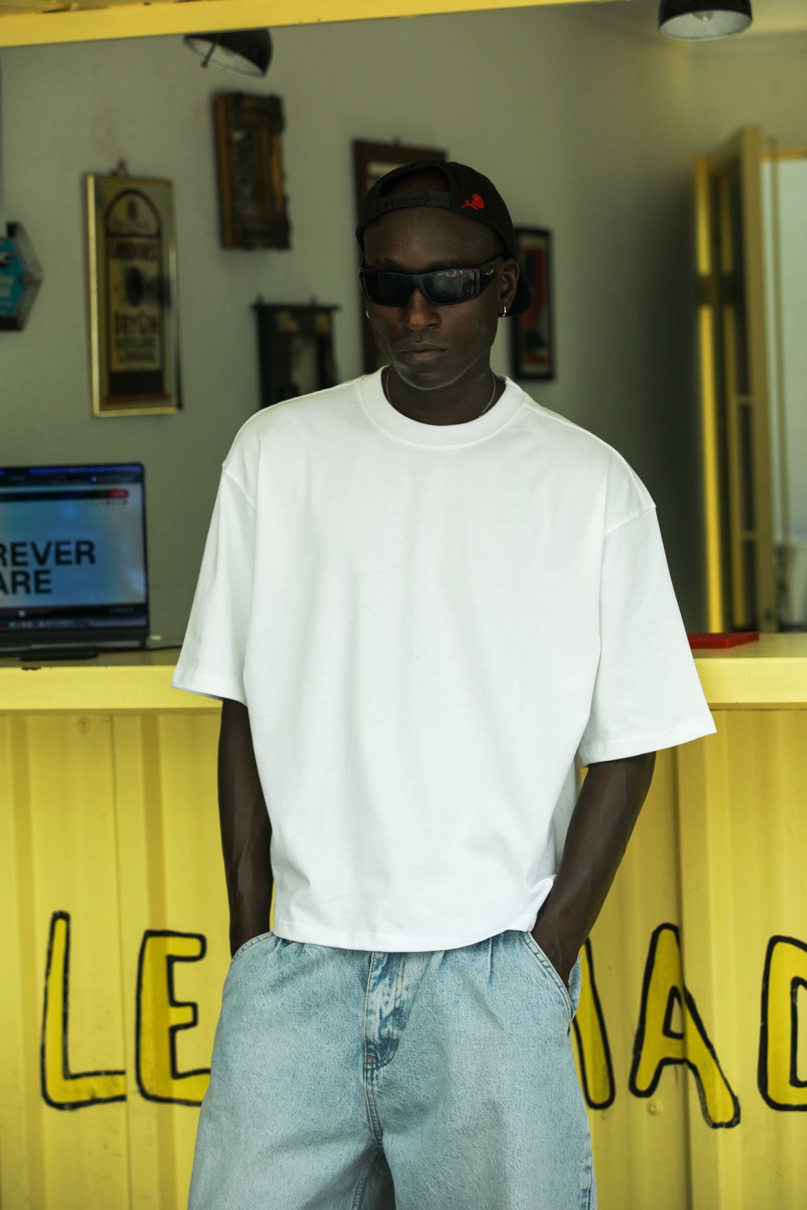 'Affected' Kabartma Baskılı Boxy T-Shirt
