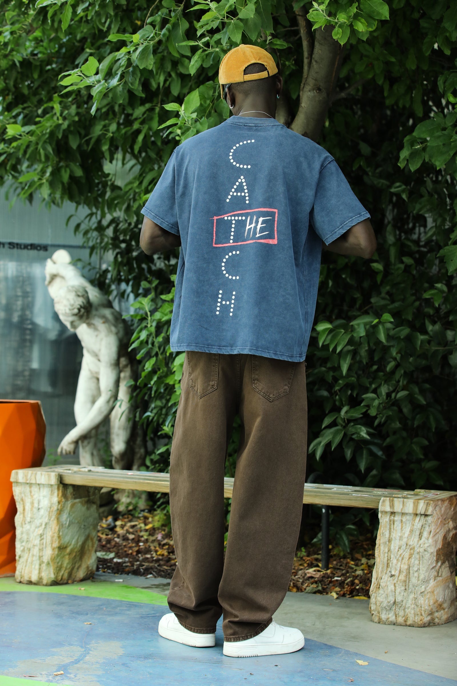 'The Catch' Yıkamalı Oversize T-Shirt