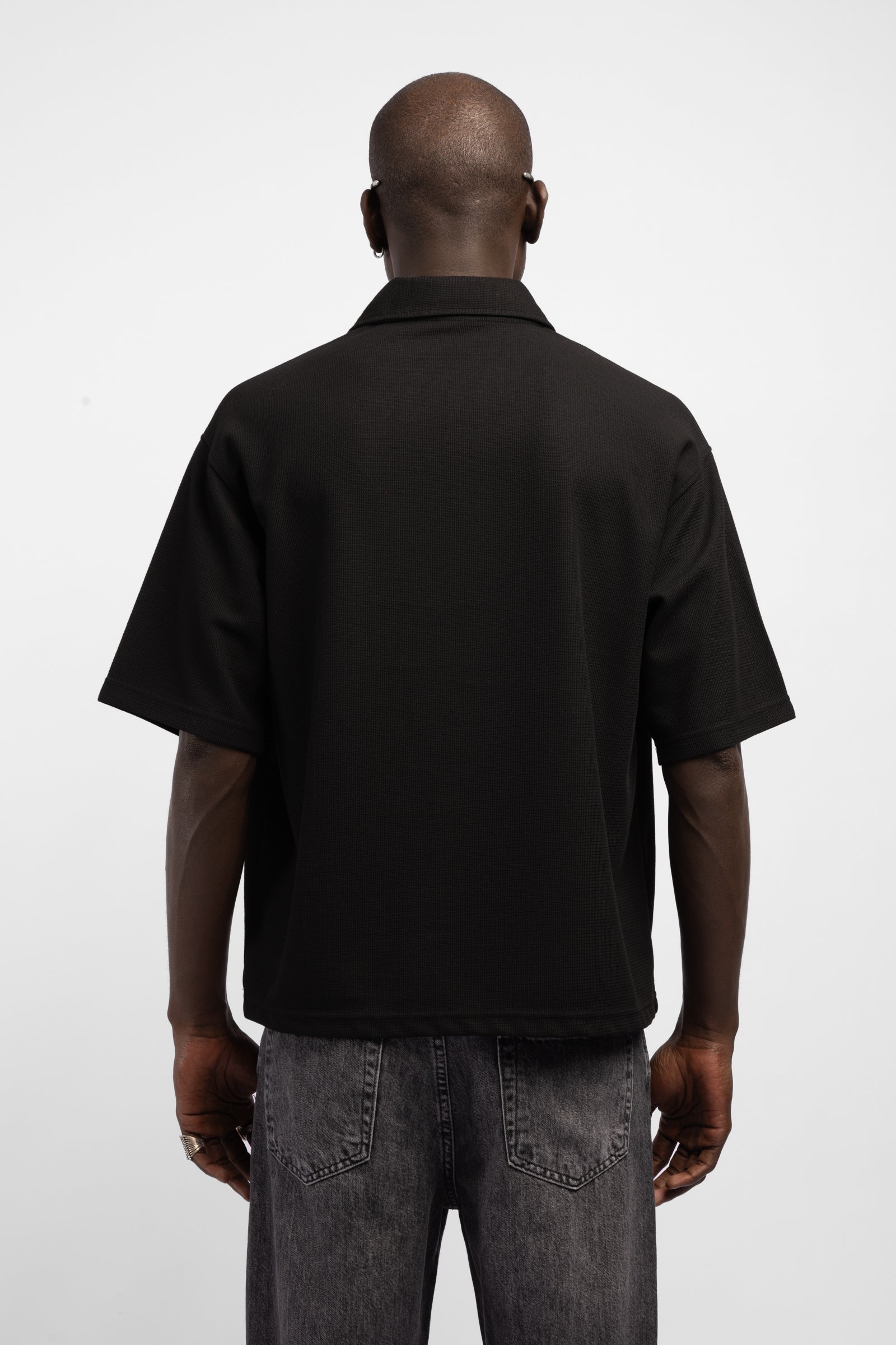 Minimal Nakışlı Polo Yaka T-Shirt