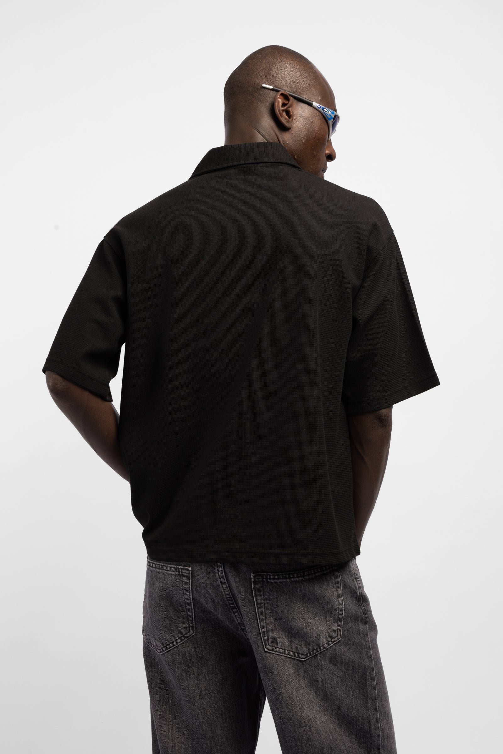 Minimal Nakışlı Polo Yaka T-Shirt