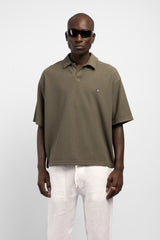 Minimal Nakışlı Polo Yaka T-Shirt