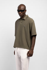 Minimal Nakışlı Polo Yaka T-Shirt