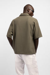 Minimal Nakışlı Polo Yaka T-Shirt