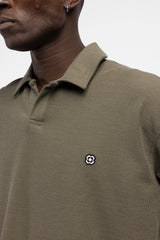 Minimal Nakışlı Polo Yaka T-Shirt