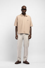Minimal Nakışlı Polo Yaka T-Shirt