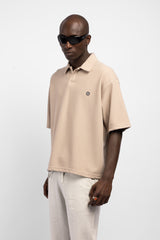 Minimal Nakışlı Polo Yaka T-Shirt