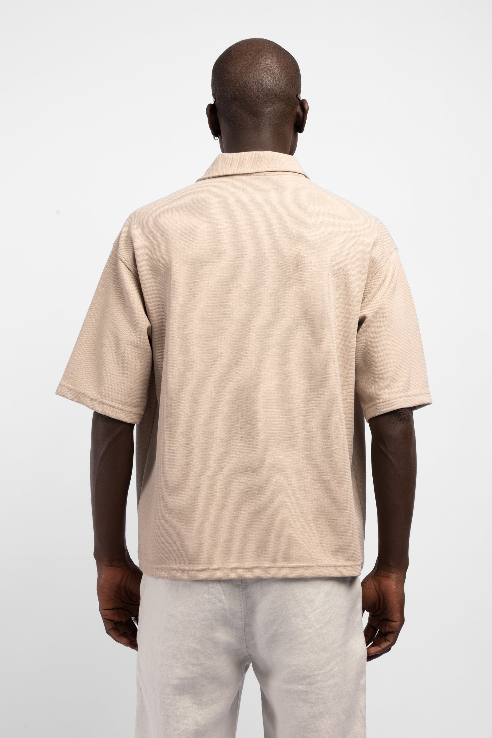 Minimal Nakışlı Polo Yaka T-Shirt