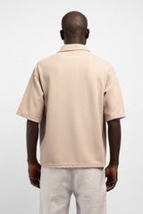 Minimal Nakışlı Polo Yaka T-Shirt