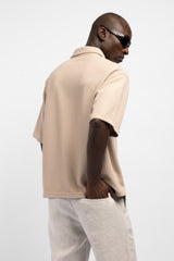 Minimal Nakışlı Polo Yaka T-Shirt