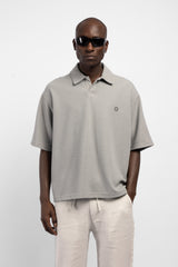 Minimal Nakışlı Polo Yaka T-Shirt