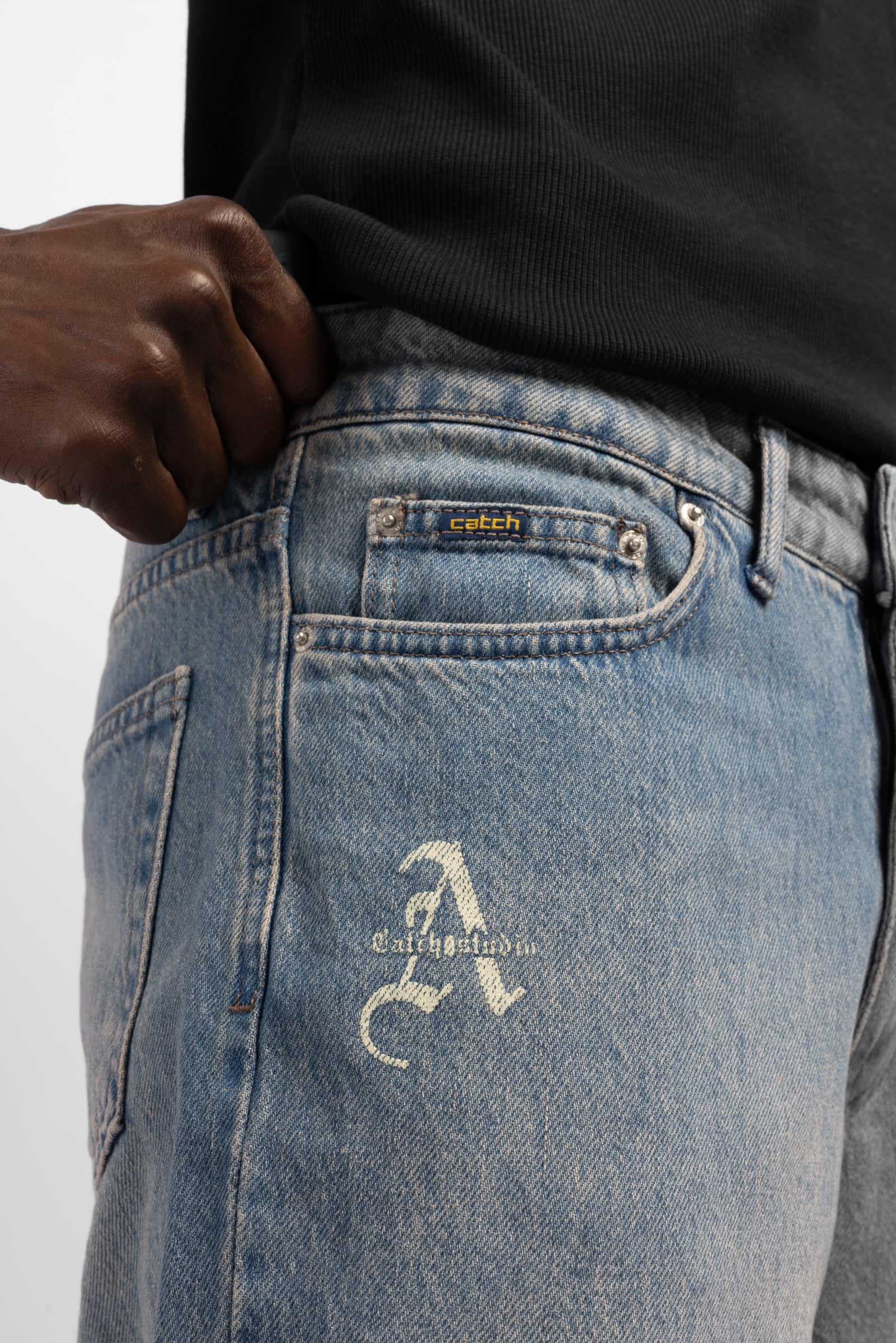 Catch Studio Baskılı Baggy Jean