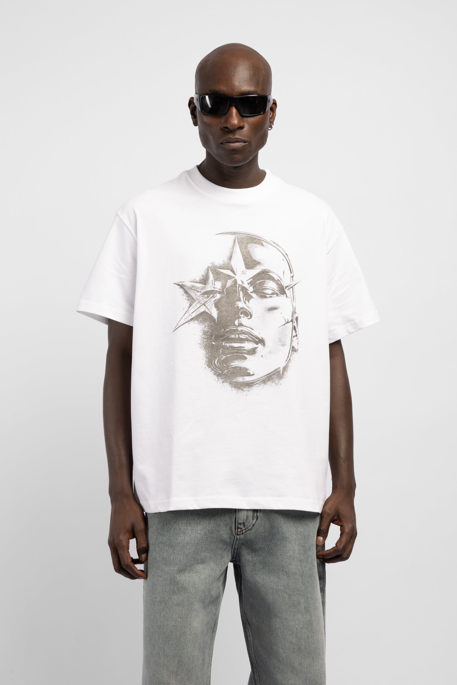 Silver Yüz Baskılı T-Shirt