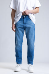Mavi Yıkamalı Straight Fit Jean