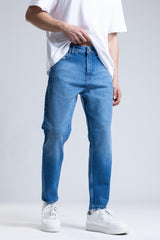 Mavi Yıkamalı Straight Fit Jean