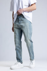 Açık Mavi Yıkamalı Straight Fit Jean