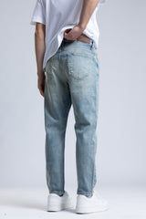 Açık Mavi Yıkamalı Straight Fit Jean