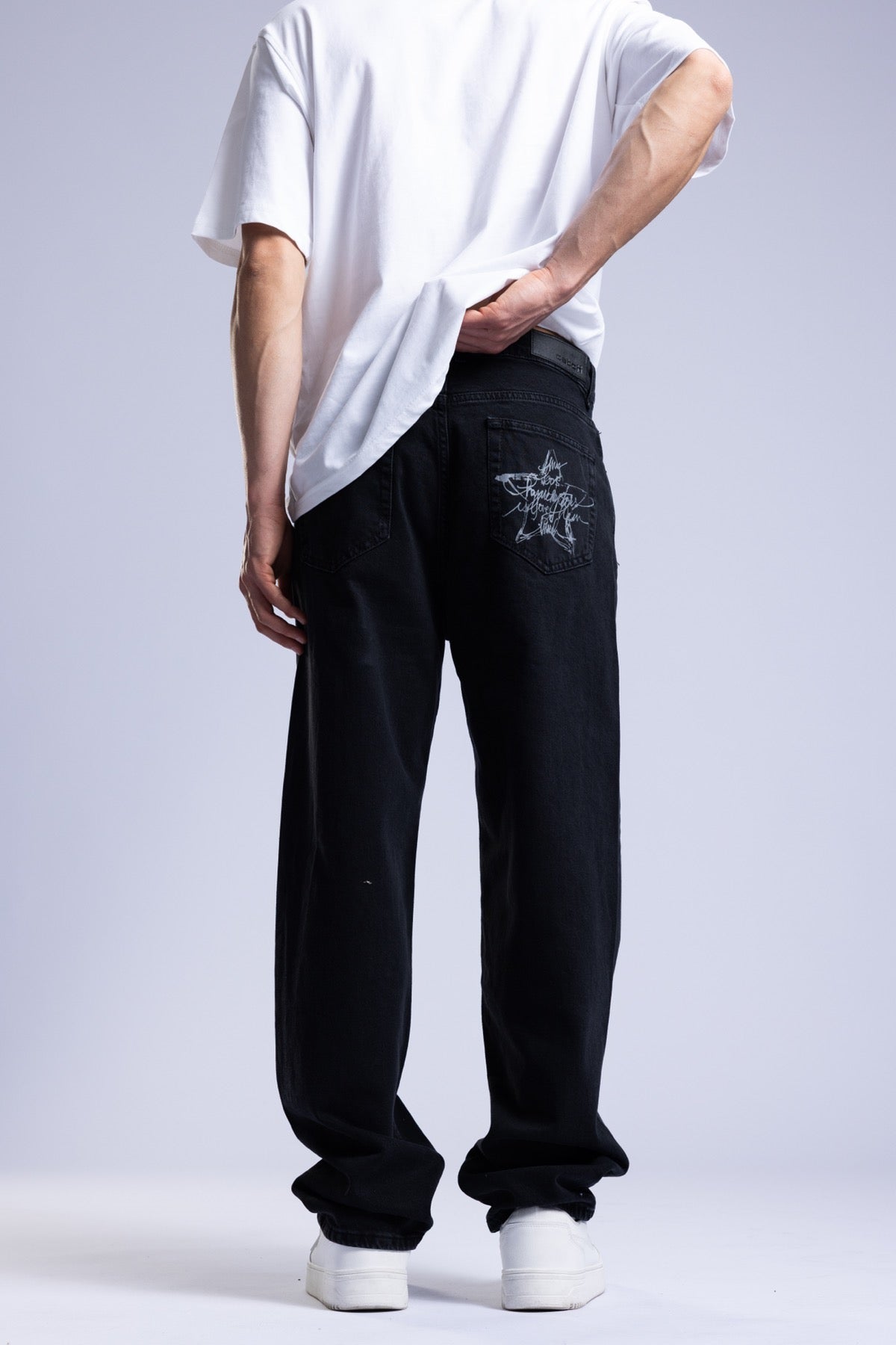 Baskılı Baggy Jean