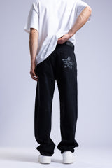 Baskılı Baggy Jean