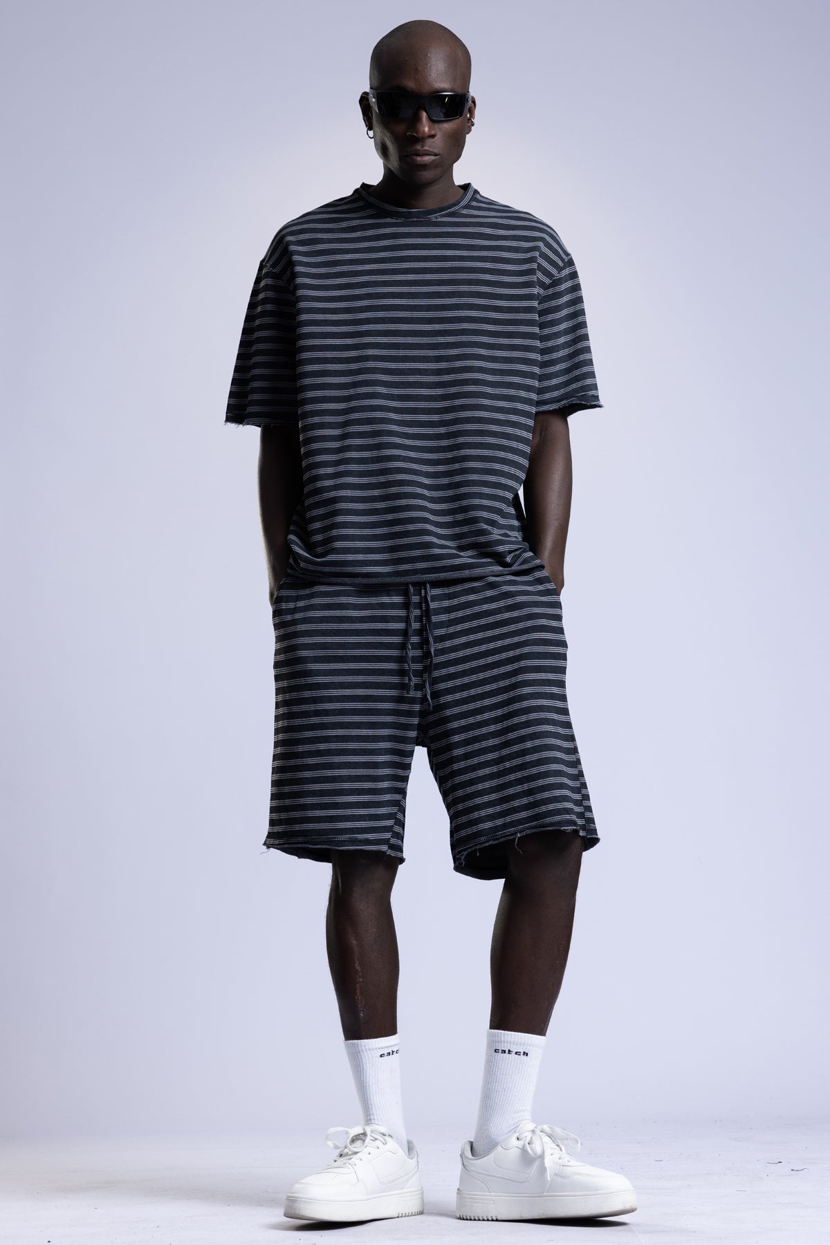 Çizgili Şort T-shirt Takım