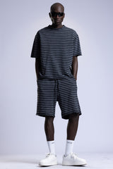 Çizgili Şort T-shirt Takım