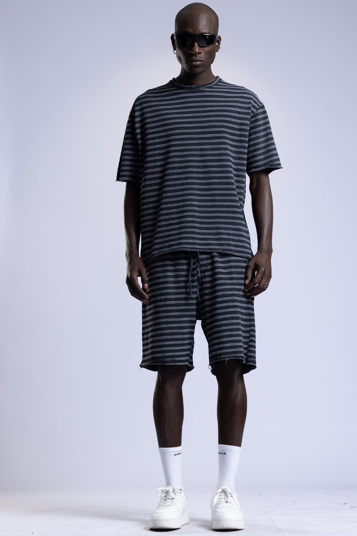 Çizgili Şort T-shirt Takım