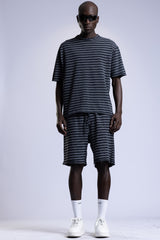 Çizgili Şort T-shirt Takım