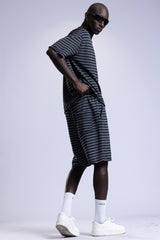 Çizgili Şort T-shirt Takım