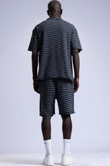 Çizgili Şort T-shirt Takım