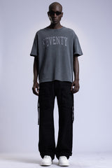 Yıkamalı Baskılı T-shirt