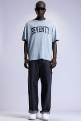 Yıkamalı Baskılı T-shirt