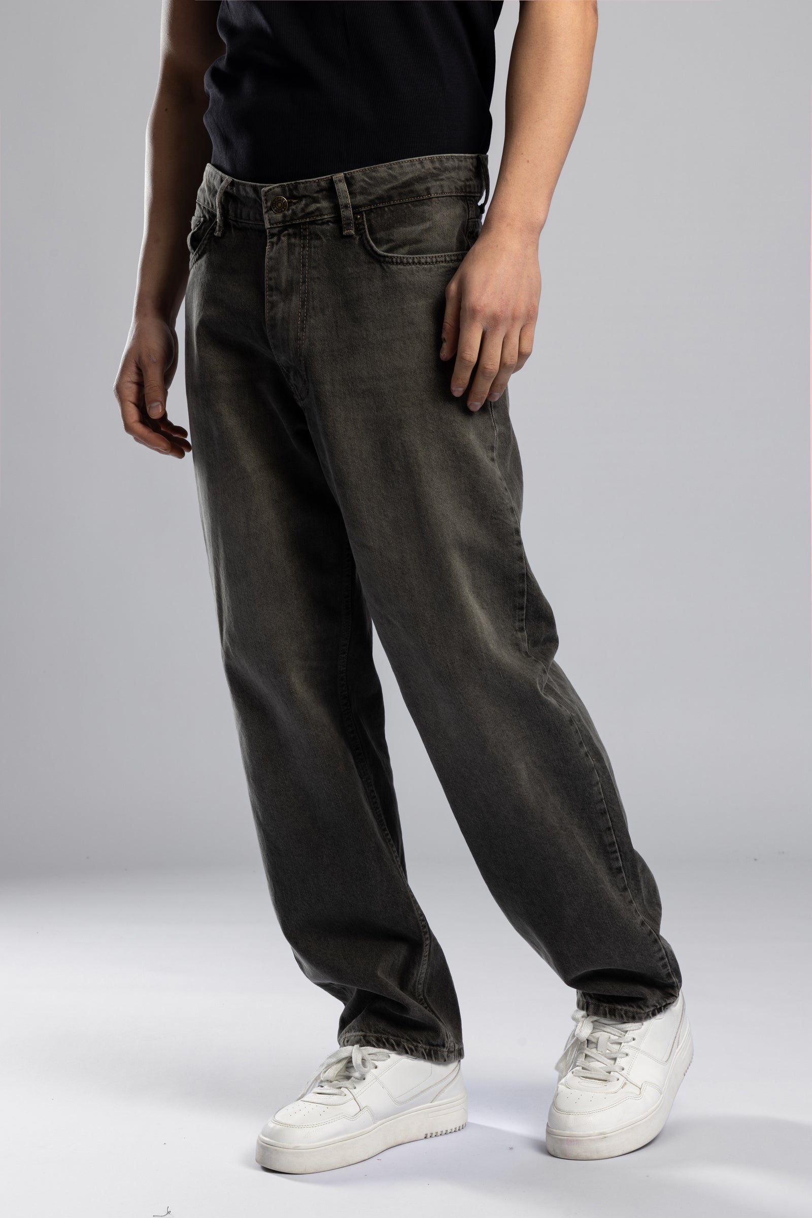 Yıkamalı Baggy Fit Jean