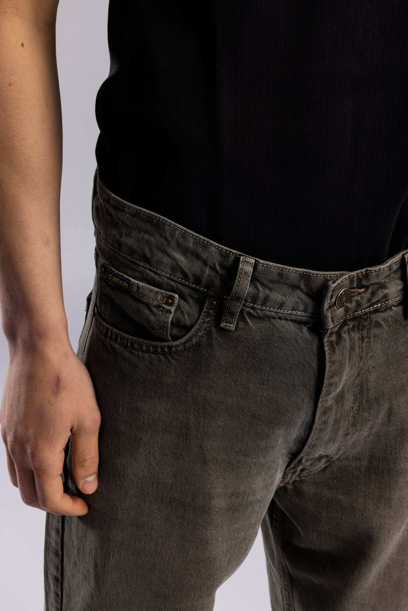 Yıkamalı Baggy Fit Jean