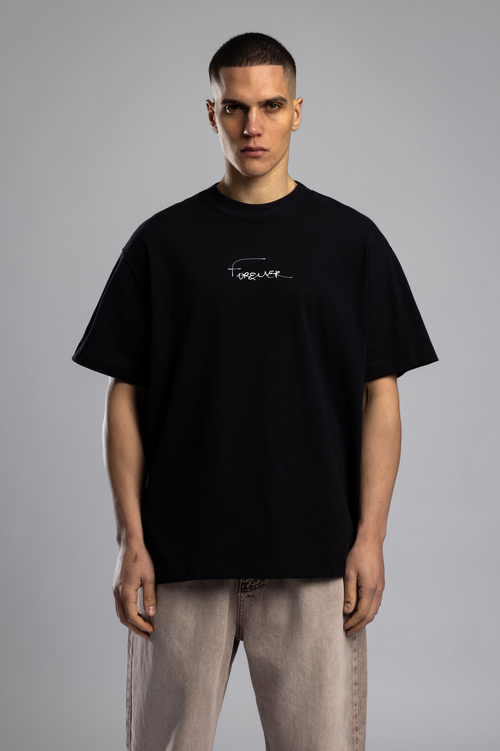 Forever Baskılı Oversize T-Shirt