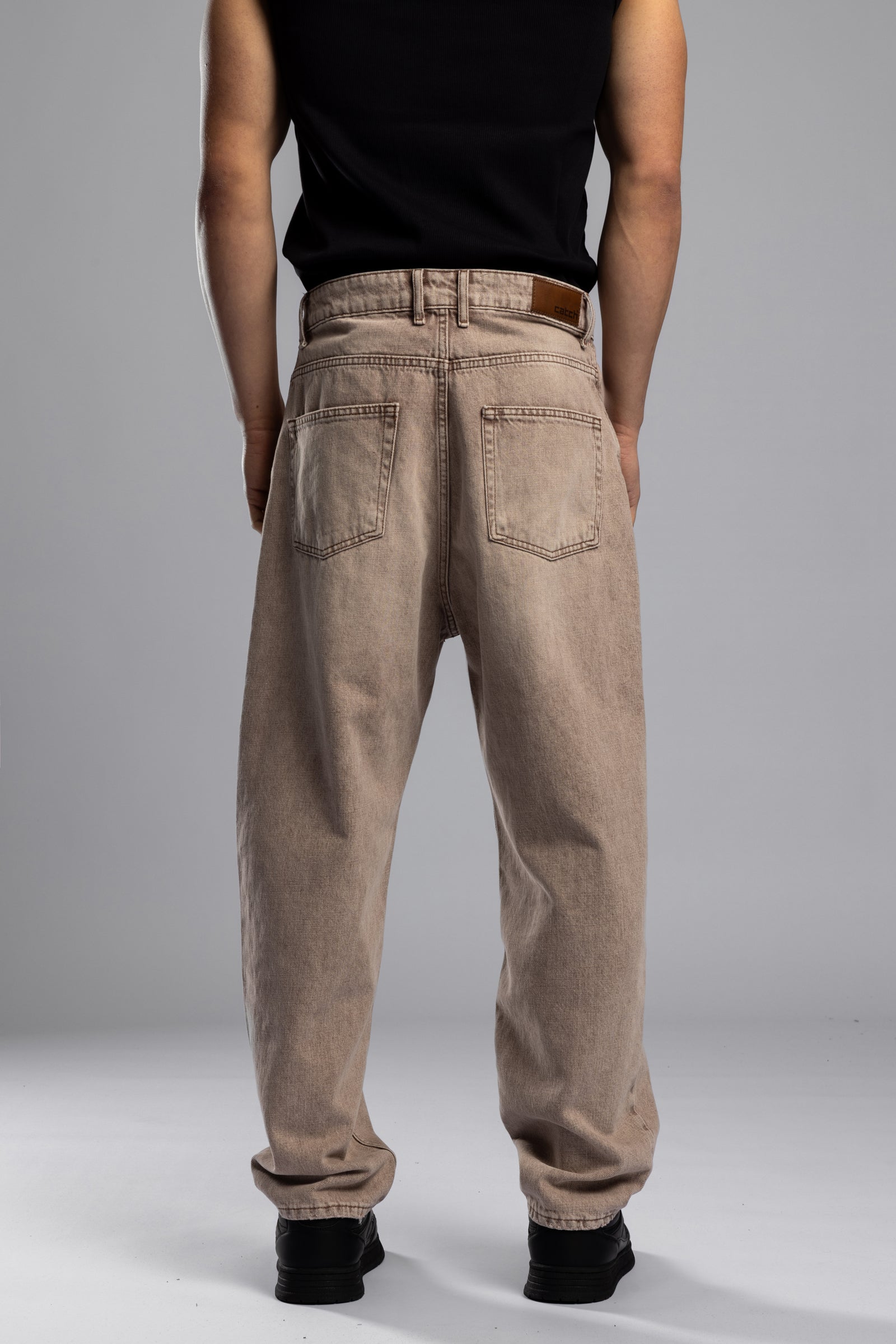 Açık Kahve Yıkamalı Boyfriend Jean