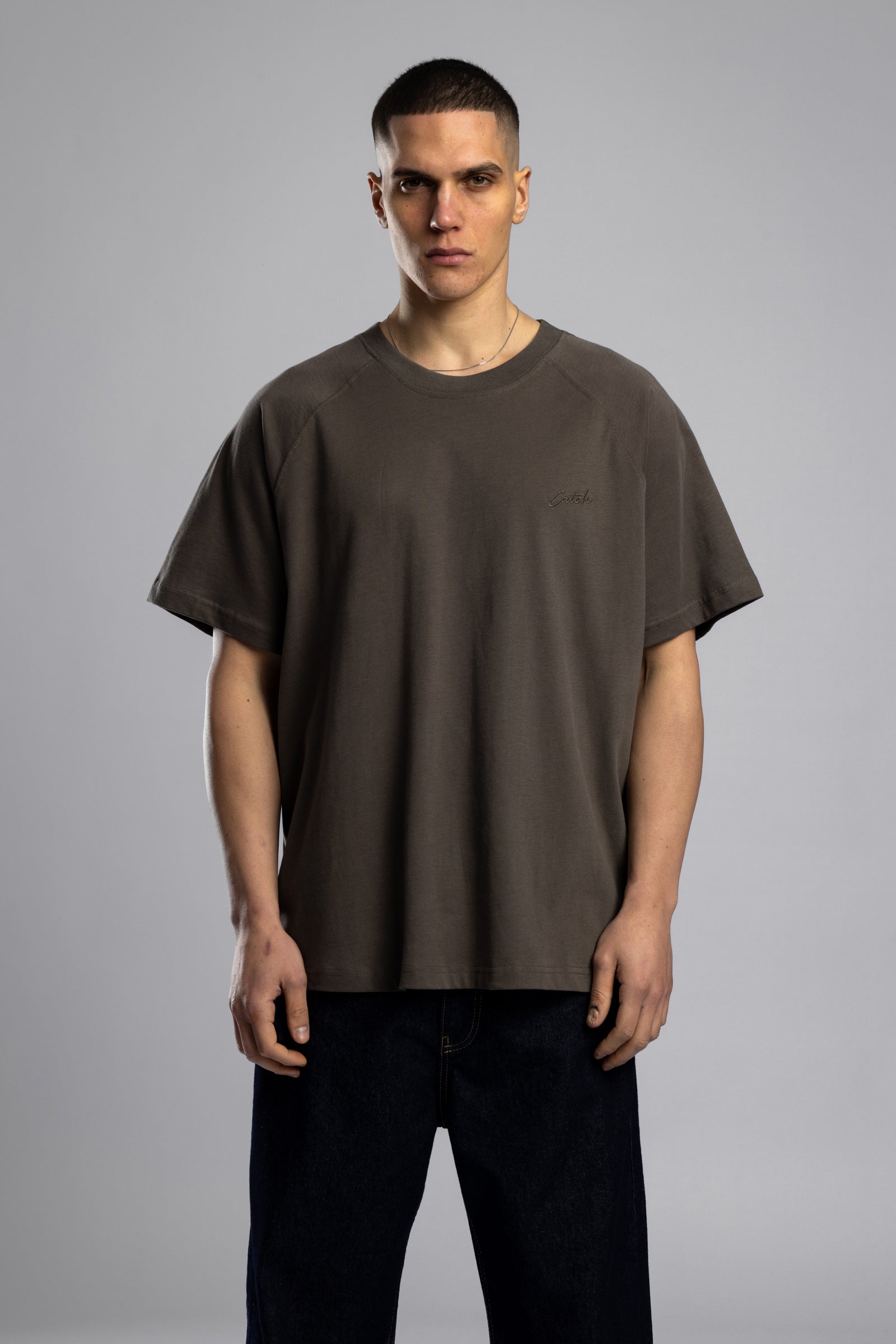 Catch Nakışlı Raglan Kol Basic T-shirt