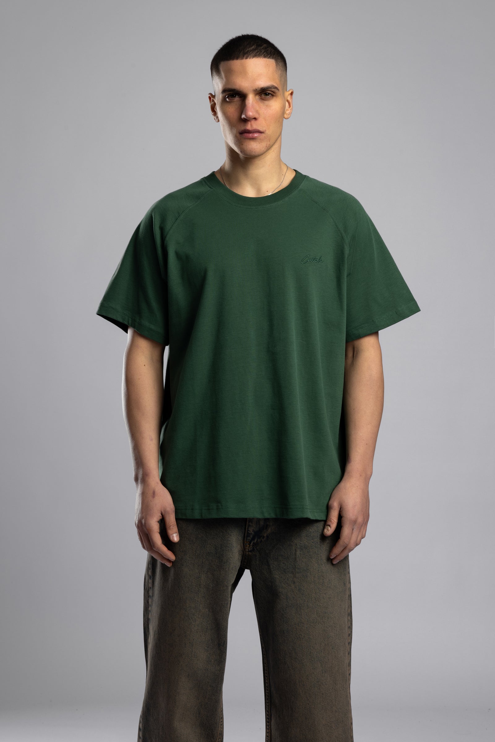 Catch Nakışlı Raglan Kol Basic T-shirt