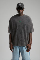 Catch Logolu Yıpratmalı T-Shirt