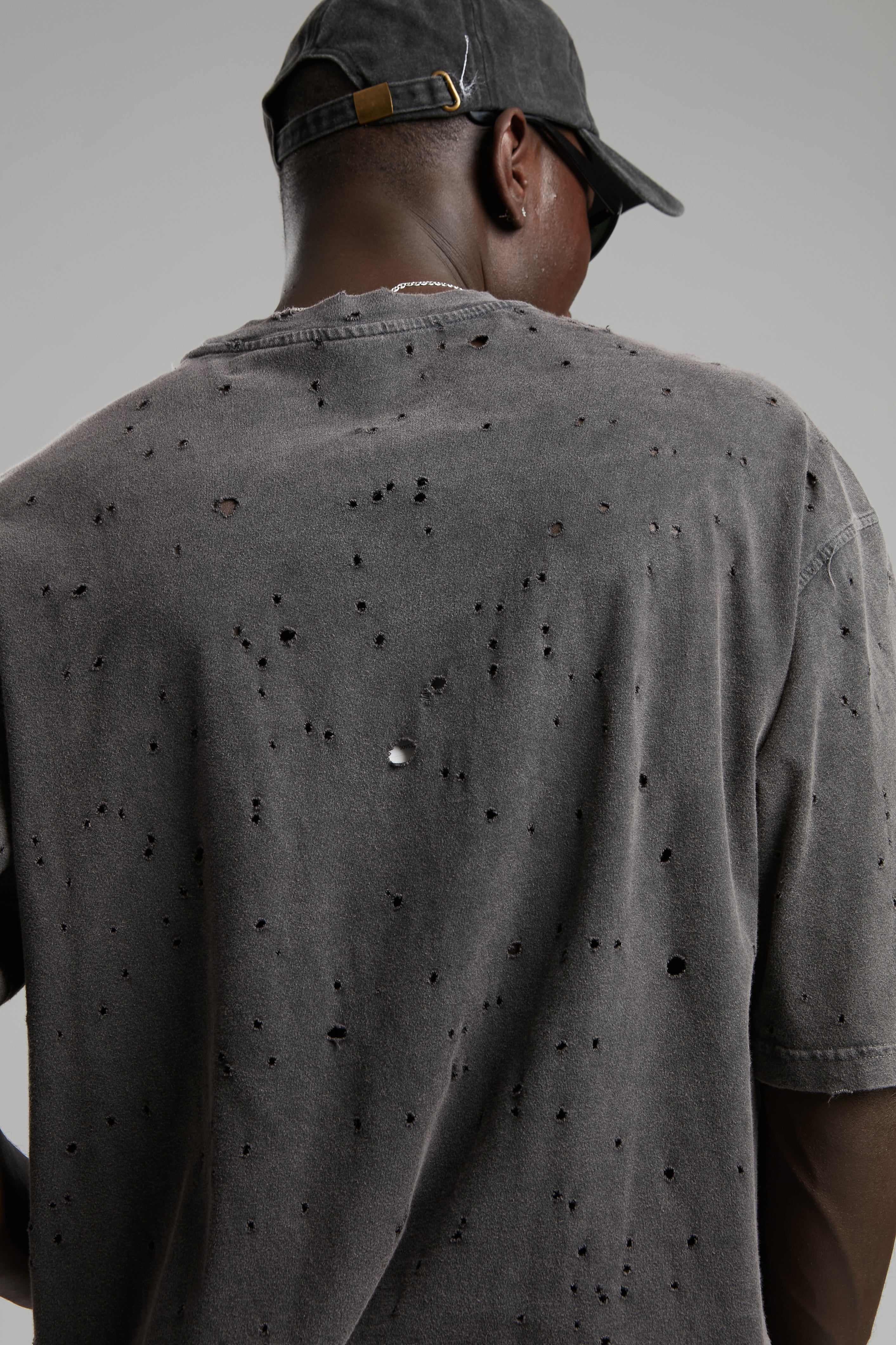 Catch Logolu Yıpratmalı T-Shirt