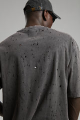 Catch Logolu Yıpratmalı T-Shirt