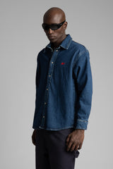 Nakış Detaylı Denim Gömlek