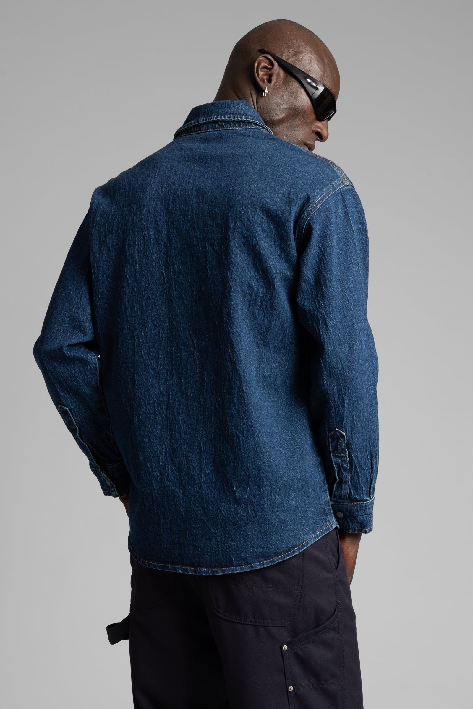 Nakış Detaylı Denim Gömlek