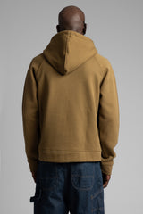 Diyagonal Dokulu Fermuarlı Kapüşonlu Sweatshirt