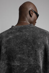 Nakışlı Yıkamalı Sweatshirt