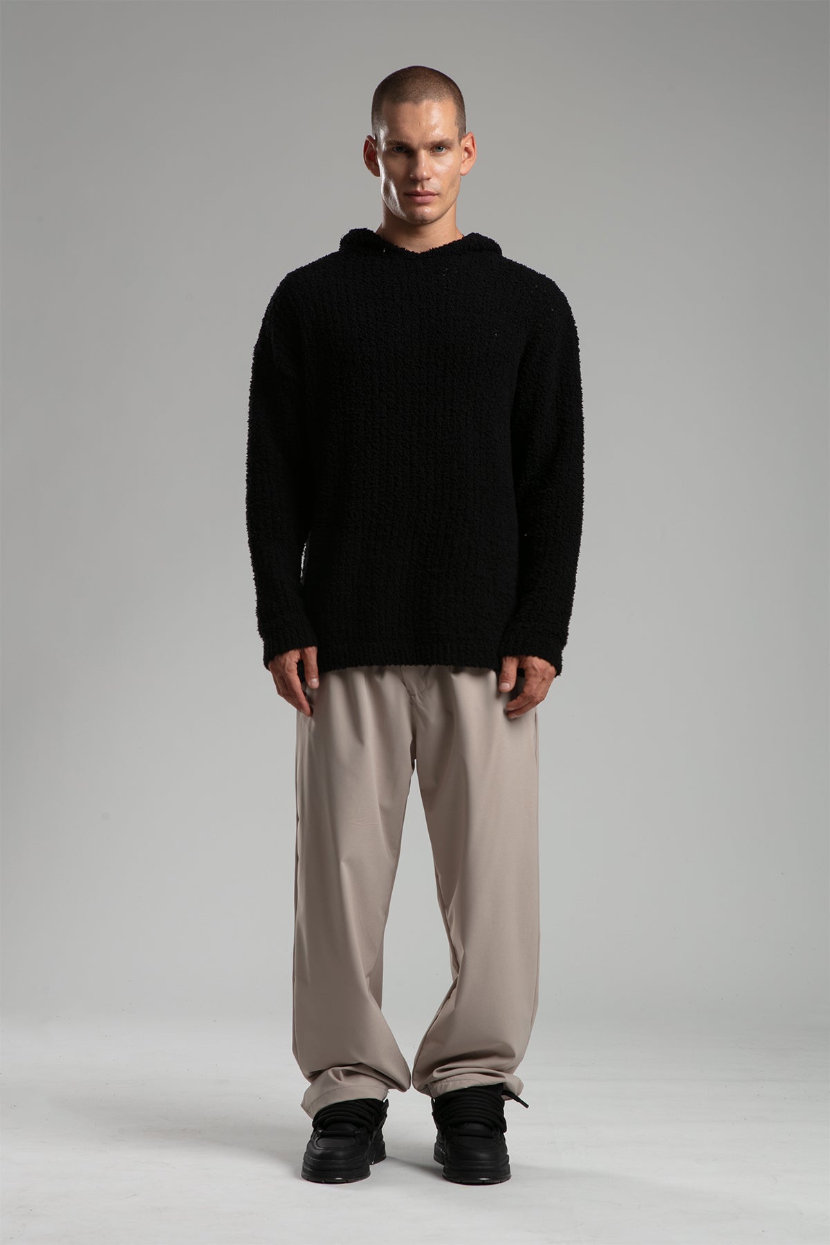 Kapüşonlu Triko Kazak