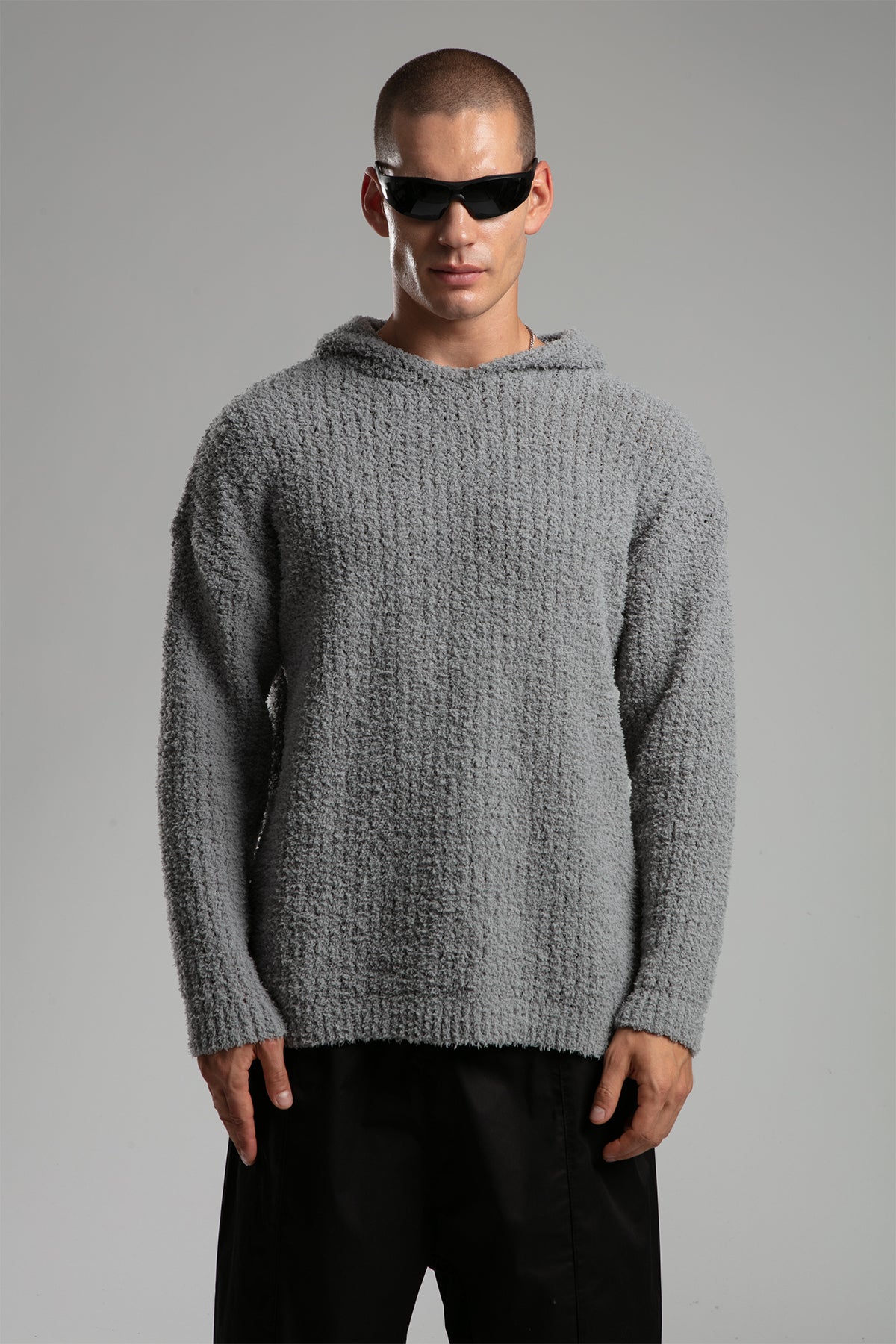 Kapüşonlu Triko Kazak