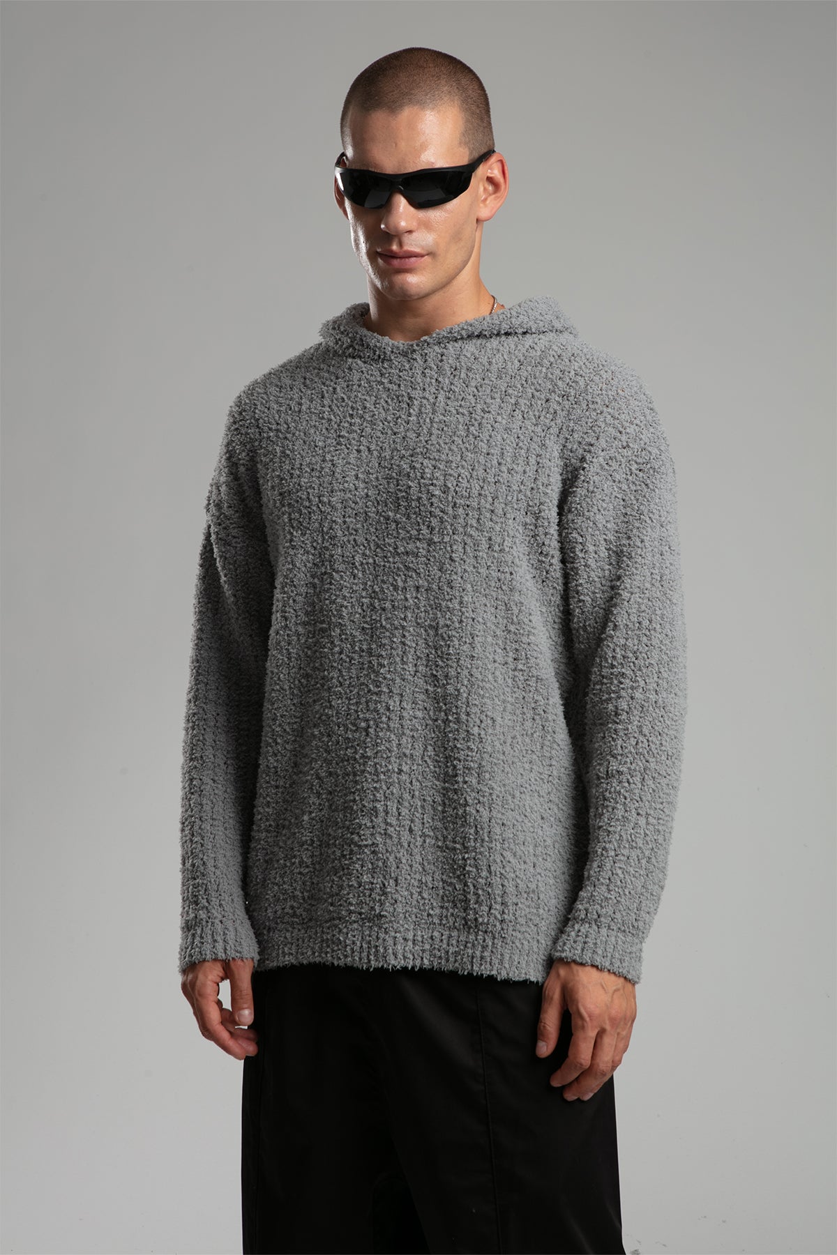 Kapüşonlu Triko Kazak